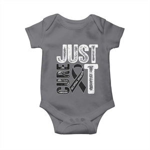 Skin Cancer Warrior Awareness Fighter Baby Onesie Just Cure It TS12 Charcoal Print Your Wear