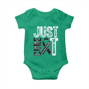 Skin Cancer Warrior Awareness Fighter Baby Onesie Just Cure It TS12 Irish Green Print Your Wear