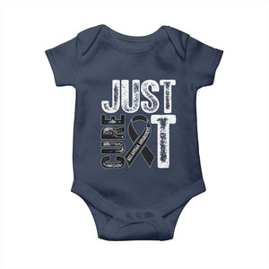 Skin Cancer Warrior Awareness Fighter Baby Onesie Just Cure It TS12 Navy Print Your Wear
