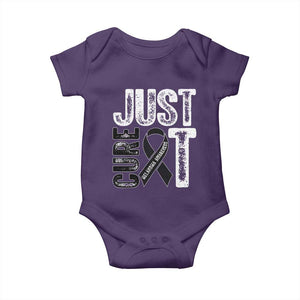 Skin Cancer Warrior Awareness Fighter Baby Onesie Just Cure It TS12 Purple Print Your Wear