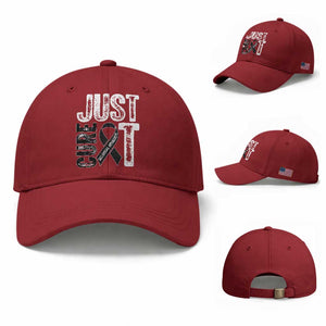 Skin Cancer Warrior Awareness Fighter Baseball Cap Just Cure It TS12 Baseball Cap Universal Fit Cherry Red Print Your Wear