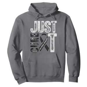 Skin Cancer Warrior Awareness Fighter Hoodie Just Cure It TS12 Charcoal Print Your Wear