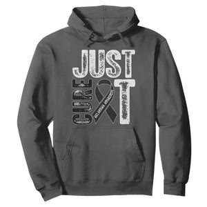 Skin Cancer Warrior Awareness Fighter Hoodie Just Cure It TS12 Dark Heather Print Your Wear