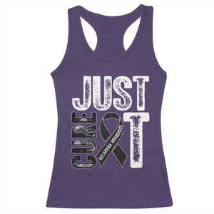 Skin Cancer Warrior Awareness Fighter Racerback Tank Top Just Cure It TS12 Purple Print Your Wear