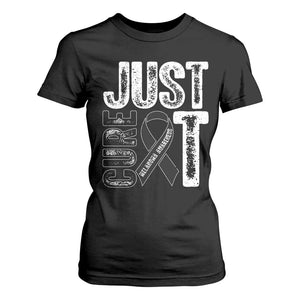 Skin Cancer Warrior Awareness Fighter T Shirt For Women Just Cure It TS12 Black Print Your Wear