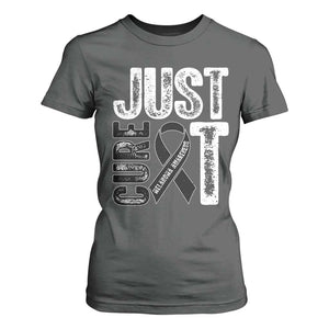 Skin Cancer Warrior Awareness Fighter T Shirt For Women Just Cure It TS12 Dark Heather Print Your Wear