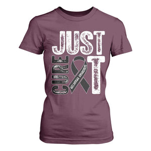 Skin Cancer Warrior Awareness Fighter T Shirt For Women Just Cure It TS12 Maroon Print Your Wear