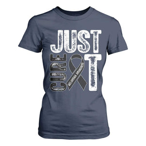 Skin Cancer Warrior Awareness Fighter T Shirt For Women Just Cure It TS12 Navy Print Your Wear