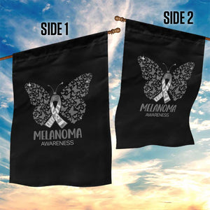 Just Cure It Garden Flag Melanoma Warrior Butterfly Support TS12 Print Your Wear