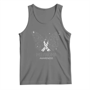 Just Cure It Tank Top Melanoma Warrior Butterfly Support TS12 Black Heather Print Your Wear