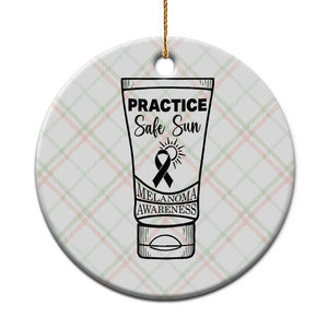 Skin Cancer Prevention Ceramic Ornament Practice Safe Sun Awareness Gift TS12 1pc Christmas Plaid Print Your Wear