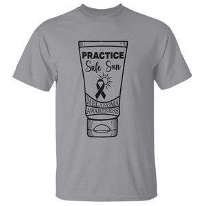 Skin Cancer Prevention T Shirt Practice Safe Sun Awareness Gift TS12 Sport Gray Print Your Wear