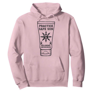 Practice Safe Sun Hoodie Funny Melanoma Skin Cancer Graphic TS12 Light Pink Print Your Wear