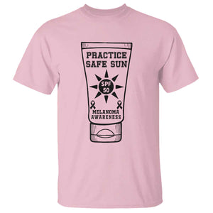 Practice Safe Sun T Shirt Funny Melanoma Skin Cancer Graphic TS12 Light Pink Print Your Wear