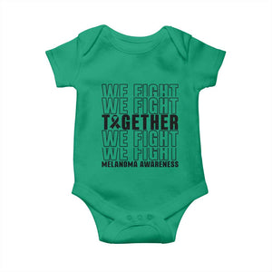 Melanoma Support Warrior Baby Onesie We Fight Together TS12 Irish Green Print Your Wear
