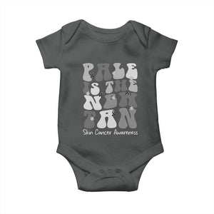 Skin Cancer Warrior Baby Onesie Pale Is The New Tan TS12 Dark Heather Print Your Wear