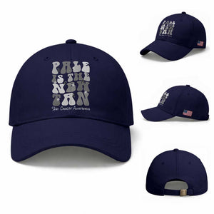 Skin Cancer Warrior Baseball Cap Pale Is The New Tan TS12 Baseball Cap Universal Fit Dark Blue Print Your Wear