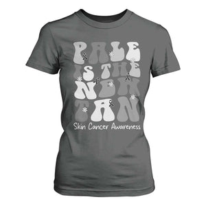 Skin Cancer Warrior T Shirt For Women Pale Is The New Tan TS12 Dark Heather Print Your Wear