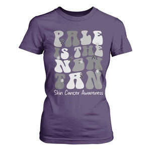 Skin Cancer Warrior T Shirt For Women Pale Is The New Tan TS12 Purple Print Your Wear