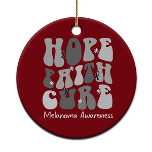Faith Hope Cure Melanoma Awareness Ceramic Ornament Skin Cancer Fighter TS12 1pc Red Print Your Wear