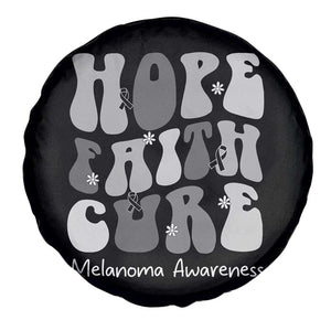 Faith Hope Cure Melanoma Awareness Spare Tire Cover Skin Cancer Fighter TS12 Print Your Wear