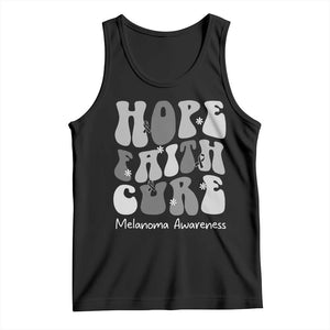 Faith Hope Cure Melanoma Awareness Tank Top Skin Cancer Fighter TS12 Black Print Your Wear