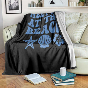 Meet Me At The Beach Throw Blanket Tropical Summer Vacation Graphic TS12 Print Your Wear