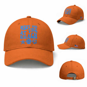 Meet Me At The Beach Baseball Cap Tropical Summer Vacation Graphic TS12 Baseball Cap Universal Fit Orange Print Your Wear