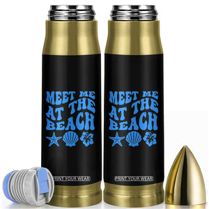 Meet Me At The Beach Bullet Tumbler Tropical Summer Vacation Graphic TS12 Black Print Your Wear