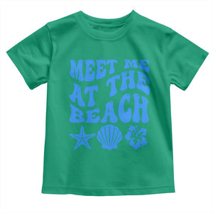 Meet Me At The Beach Toddler T Shirt Tropical Summer Vacation Graphic TS12 Irish Green Print Your Wear
