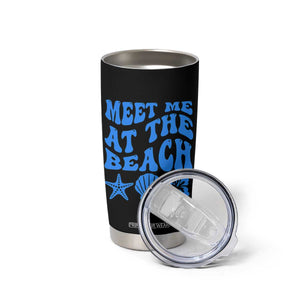 Meet Me At The Beach Tumbler Cup Tropical Summer Vacation Graphic TS12 Print Your Wear