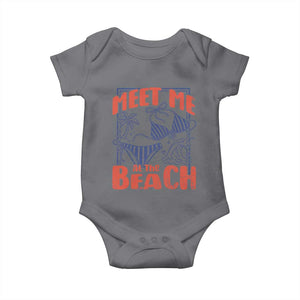 Meet Me At The Beach Baby Onesie Summer Girls Trip Bikini Lover Gift TS12 Charcoal Print Your Wear