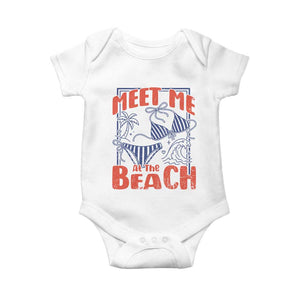 Meet Me At The Beach Baby Onesie Summer Girls Trip Bikini Lover Gift TS12 White Print Your Wear