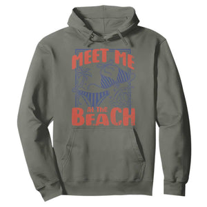 Meet Me At The Beach Hoodie Summer Girls Trip Bikini Lover Gift TS12 Military Green Print Your Wear