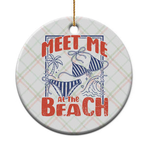 Meet Me At The Beach Ceramic Ornament Summer Girls Trip Bikini Lover Gift TS12 1pc Christmas Plaid Print Your Wear