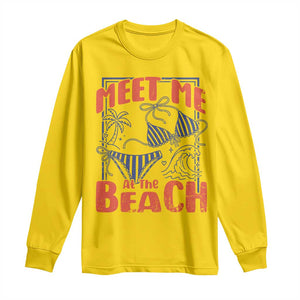 Meet Me At The Beach Long Sleeve Shirt Summer Girls Trip Bikini Lover Gift TS12 Daisy Print Your Wear