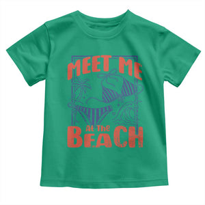 Meet Me At The Beach Toddler T Shirt Summer Girls Trip Bikini Lover Gift TS12 Irish Green Print Your Wear