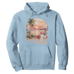 Daytona Beach Florida Hoodie Tropical Palm Tree Ocean Travel Gift TS12 Light Blue Print Your Wear