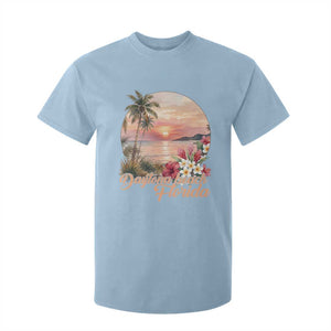 Daytona Beach Florida T Shirt For Kid Tropical Palm Tree Ocean Travel Gift TS12 Light Blue Print Your Wear