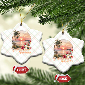 Daytona Beach Florida Ceramic Ornament Tropical Palm Tree Ocean Travel Gift TS12 Print Your Wear