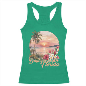 Daytona Beach Florida Racerback Tank Top Tropical Palm Tree Ocean Travel Gift TS12 Irish Green Print Your Wear