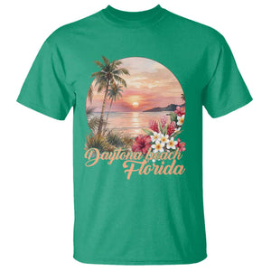 Daytona Beach Florida T Shirt Tropical Palm Tree Ocean Travel Gift TS12 Irish Green Print Your Wear
