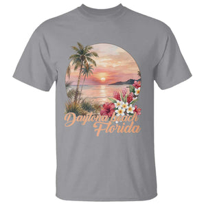 Daytona Beach Florida T Shirt Tropical Palm Tree Ocean Travel Gift TS12 Sport Gray Print Your Wear