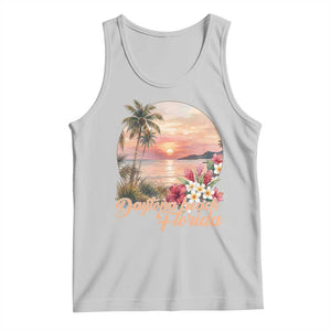 Daytona Beach Florida Tank Top Tropical Palm Tree Ocean Travel Gift TS12 Ash Print Your Wear