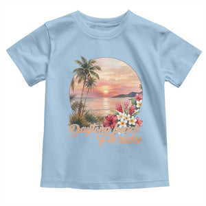 Daytona Beach Florida Toddler T Shirt Tropical Palm Tree Ocean Travel Gift