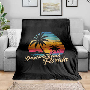 Vintage Daytona Beach Florida Throw Blanket Summer Vacation Graphic TS12 Print Your Wear