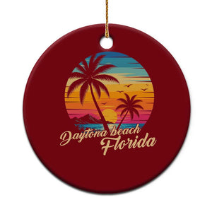 Vintage Daytona Beach Florida Ceramic Ornament Summer Vacation Graphic TS12 1pc Red Print Your Wear