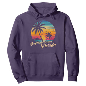 Vintage Daytona Beach Florida Hoodie Summer Vacation Graphic TS12 Purple Print Your Wear