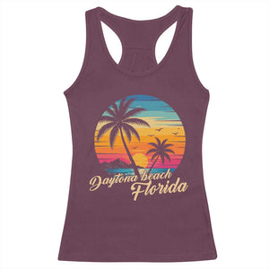 Vintage Daytona Beach Florida Racerback Tank Top Summer Vacation Graphic TS12 Maroon Print Your Wear