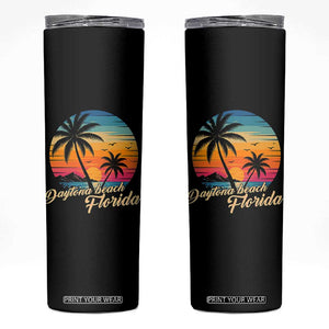 Vintage Daytona Beach Florida Skinny Tumbler Summer Vacation Graphic TS12 Black Print Your Wear